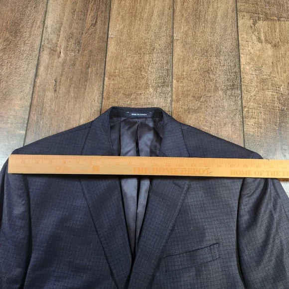 Loro Piano Super 130's Cremieux Blazer Men 44L Blue Grid Check Sport Coat Jacket - Picture 8 of 10